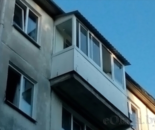 Балконная рама из алюминия. Фаниполь. №4